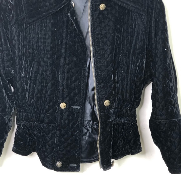 Kaos By Andy John’s black velvet quilted jacket - Picture 10 of 13